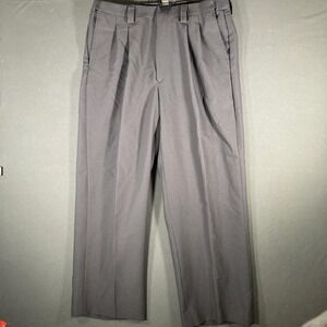 Vintage Davis Pleated Gray‎ Pants Size 2092 36x31 Made In USA Polyester